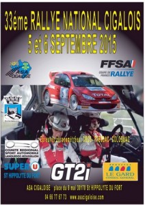 affiche rallye cigalois 2015