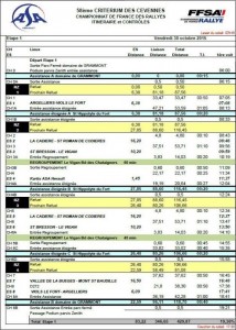 première étape horaire